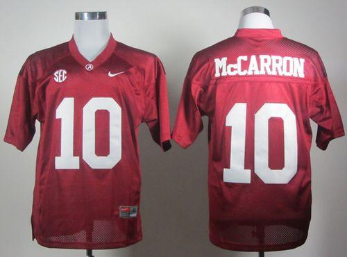 Crimson Tide #10 AJ McCarron Red 2012 SEC Patch Stitched NCAA Jersey - Click Image to Close