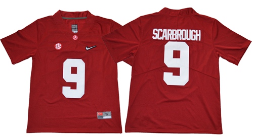 Crimson Tide #9 Bo Scarbrough Red Limited Stitched NCAA Jersey