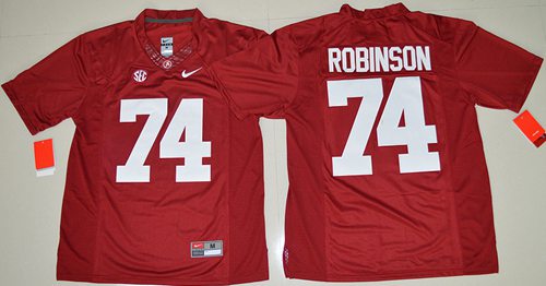 Crimson Tide #74 Cam Robinson Red Limited Stitched NCAA Jersey