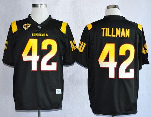 Sun Devils #42 Pat Tillman Black Stitched NCAA Jersey