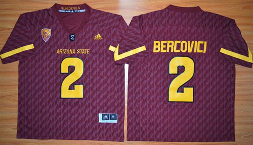 Sun Devils #2 Mike Bercovici New Red Stitched NCAA Jersey