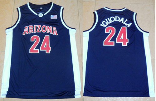 Wildcats #24 Andre Iguodala Navy Blue Basketball Stitched NCAA Jersey - Click Image to Close