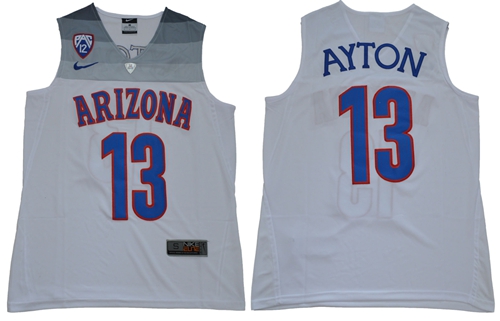 Wildcats #13 DeAndre Ayton White Basketball Stitched NCAA Jersey