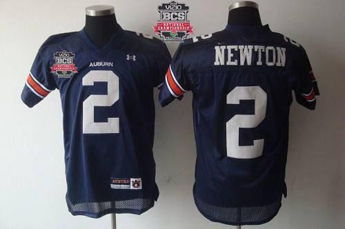 Tigers #2 Newton Blue 2014 BCS Bowl Patch Stitched NCAA Jersey