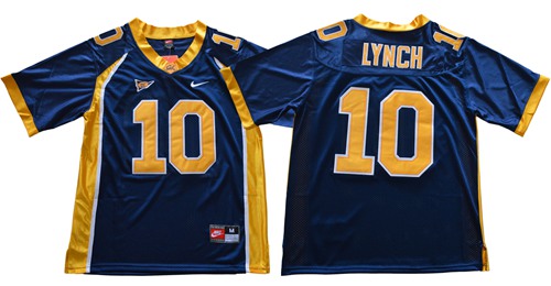 Golden Bears #10 Marshawn Lynch Blue Stitched NCAA Jersey