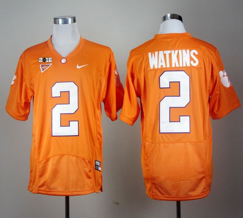 Tigers #2 Sammy Watkins Orange Pro Combat 2016 College Football Playoff National Championship Patch Stitched NCAA Jersey