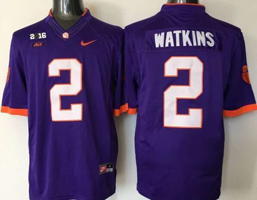 Tigers #2 Sammy Watkins Purple Limited 2016 College Football Playoff National Championship Patch Stitched NCAA Jersey