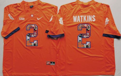 Tigers #2 Sammy Watkins Orange Player Fashion Stitched NCAA Jersey