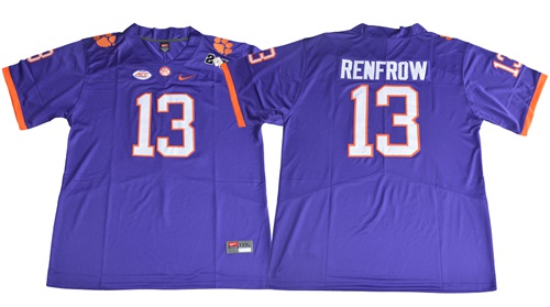 Nike Tigers #13 Hunter Renfrow Purple Limited Stitched NCAA Jersey