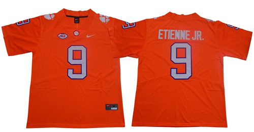 Tigers #9 Travis Etienne Jr. Orange Limited Stitched NCAA Jersey