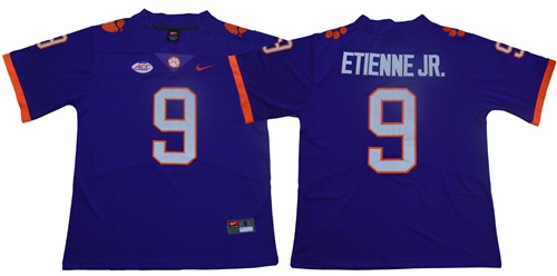 Tigers #9 Travis Etienne Jr. Purple Limited Stitched NCAA Jersey