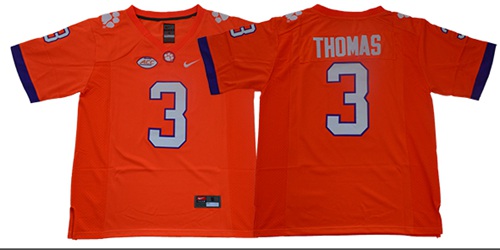 Tigers #3 Xavier Thomas Orange Limited Stitched NCAA Jersey