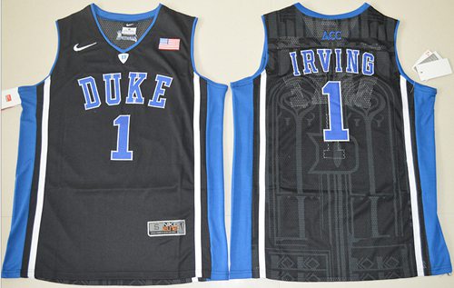 Blue Devils #1 Kyrie Irving Black Basketball Stitched NCAA Jersey