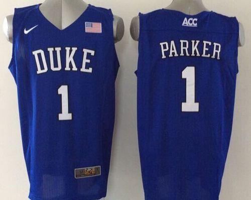 Blue Devils #1 Jabari Parker Blue Basketball Elite Stitched NCAA Jersey