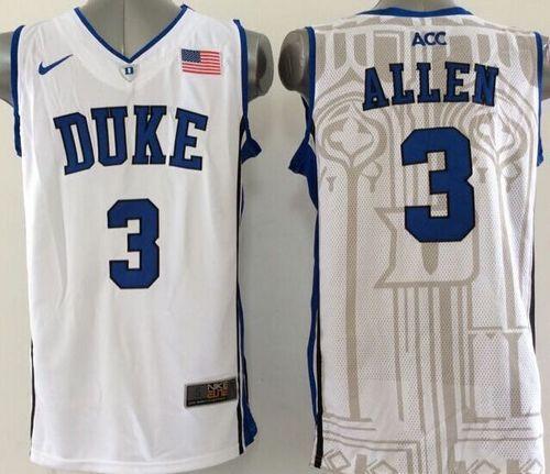 Blue Devils #3 Grayson Allen White Basketball New Stitched NCAA Jersey