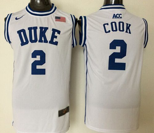 Blue Devils #2 Quinn Cook White Basketball Stitched NCAA Jersey