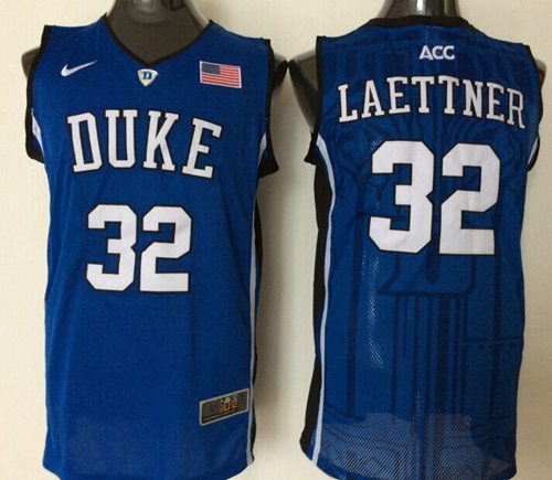 Blue Devils #32 Christian Laettner Blue Basketball Stitched NCAA Jersey