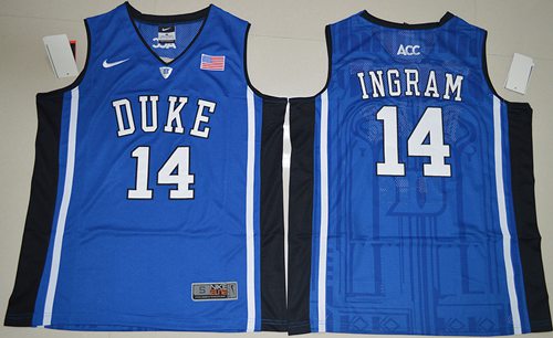 Blue Devils #14 Brandon Ingram Royal Blue Basketball Elite V Neck Stitched NCAA Jersey