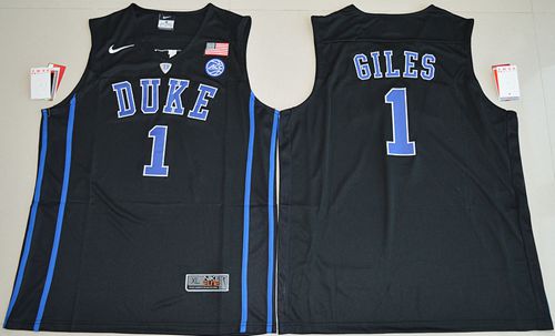 Blue Devils #1 Harry Giles Black Basketball Elite Stitched NCAA Jersey