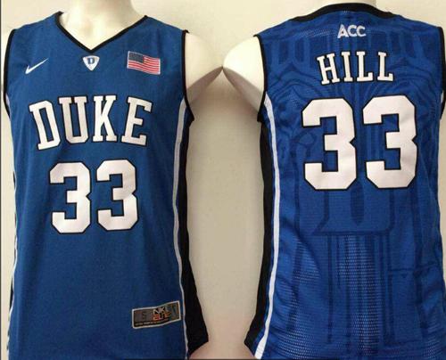 Blue Devils #33 Grant Hill Blue Basketball Stitched NCAA Jersey