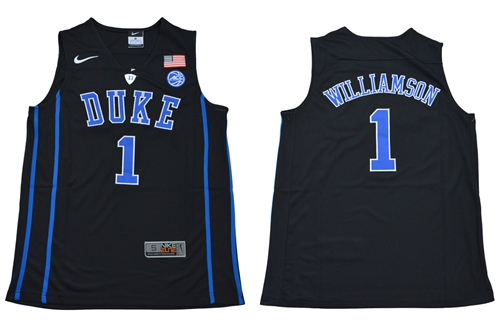 Blue Devils #1 Zion Williamson Black Basketball Elite Stitched NCAA Jersey