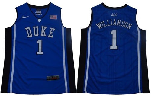 Blue Devils #1 Zion Williamson Blue/Black Basketball Elite Stitched NCAA Jersey