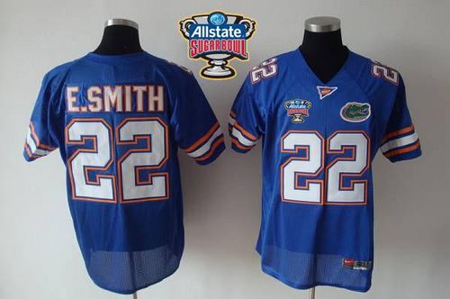 Gators #22 Emmitt Smith Blue Allstate Sugar Bowl Stitched NCAA Jersey