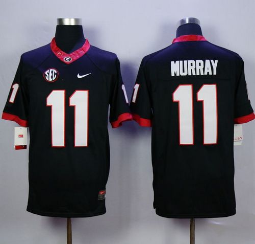 Bulldogs #11 Aaron Murray Black Limited Stitched NCAA Jersey - Click Image to Close