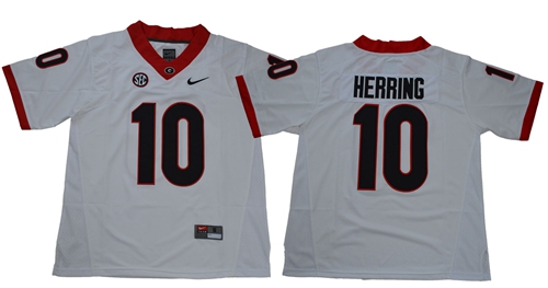 Bulldogs #10 Malik Herring White Limited Stitched NCAA Jersey