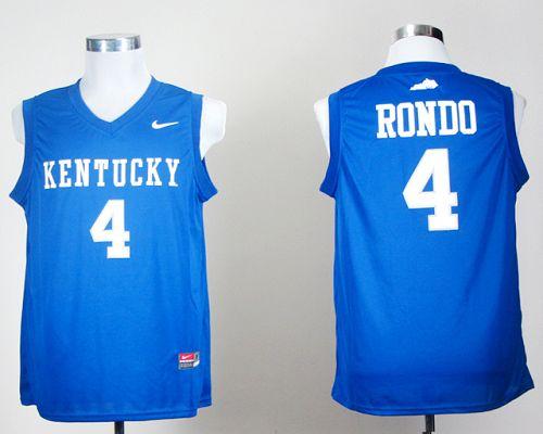 Wildcats #4 Rajon Rondo Royal Blue Stitched NCAA Jersey - Click Image to Close