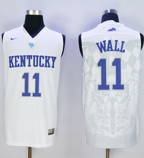 Wildcats #11 John Wall White Basketball Stitched NCAA Jersey