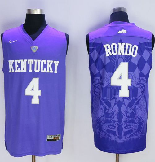 Wildcats #4 Rajon Rondo Blue Basketball Stitched NCAA Jersey - Click Image to Close