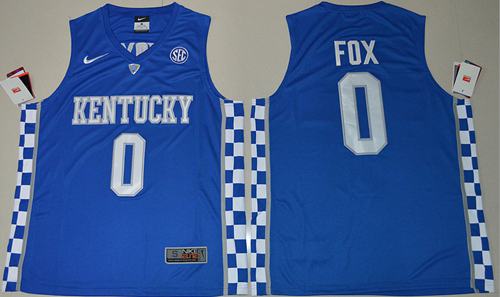 Wildcats #0 De'Aaron Fox Royal Blue Basketball Elite Stitched NCAA Jersey