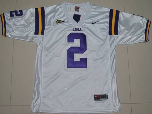 LSU Tigers #2 Rueben Randle White Stitched NCAA Jersey