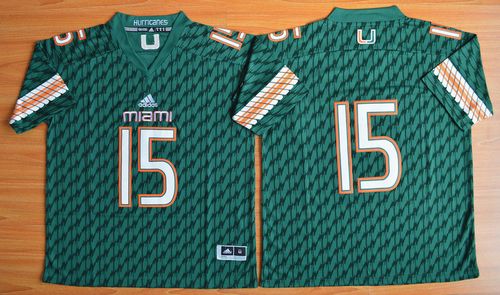 Hurricanes #15 Brad Kaaya Green Stitched NCAA Jersey