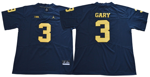 Wolverines #3 Rashan Gary Navy Blue Jordan Brand Limited Stitched NCAA Jersey