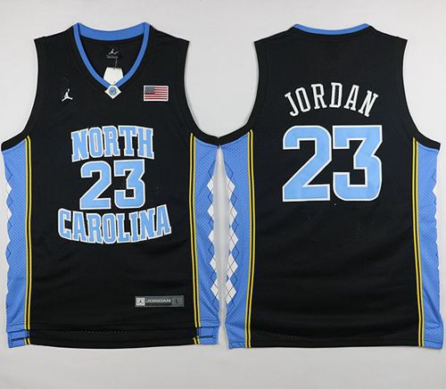 North Carolina #23 Michael Jordan Black Basketball Stitched NCAA Jersey