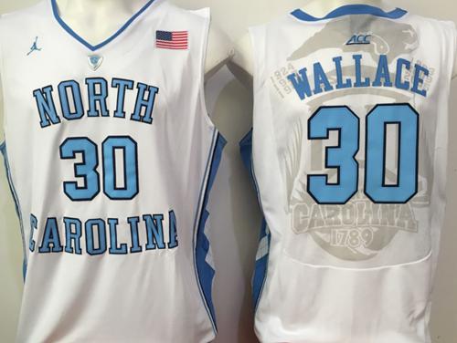 North Carolina #30 Rasheed Wallace White Basketball Stitched NCAA Jersey