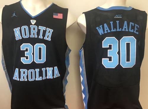 North Carolina #30 Rasheed Wallace Black Basketball Stitched NCAA Jersey - Click Image to Close