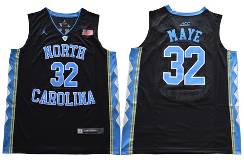 North Carolina #32 Luke Maye Black Basketball Stitched NCAA Jersey