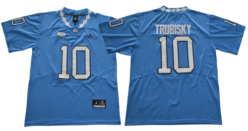 North Carolina #10 Mitchell Trubisky Blue Limited Stitched NCAA Jersey