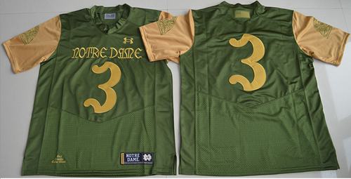 Fighting Irish #3 Joe Montana Green Under Armour Shamrock Series Stitched NCAA Jersey