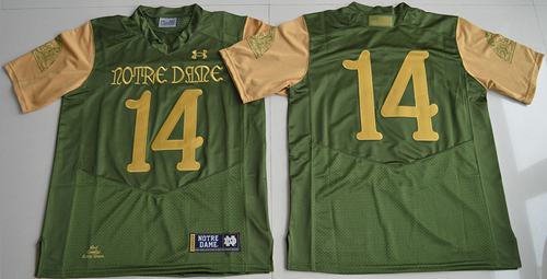 Fighting Irish #14 DeShone Kizer Green Under Armour Shamrock Series Stitched NCAA Jersey