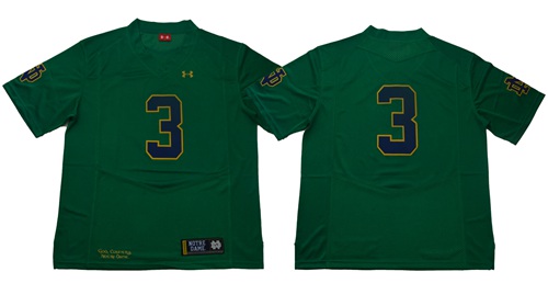 Fighting Irish #3 Joe Montana Green Limited Stitched NCAA Jersey - Click Image to Close