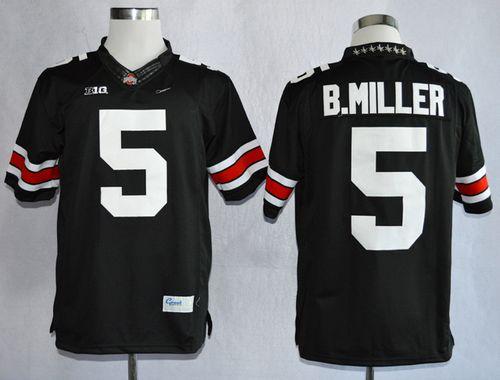 Buckeyes #5 Braxton Miller Black Limited Stitched NCAA Jersey