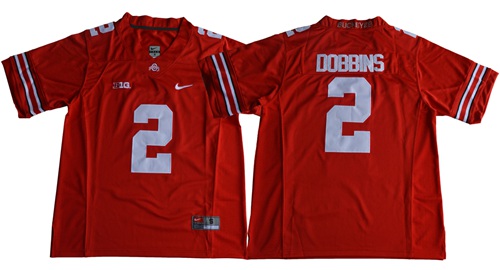 Nike Buckeyes #2 J.K. Dobbins Red Limited Stitched NCAA Jersey