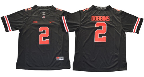 Nike Buckeyes #2 J.K. Dobbins Blackout Limited Stitched NCAA Jersey