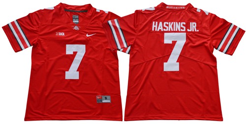 Buckeyes #7 Dwayne Haskins Jr Red Limited Stitched NCAA Jersey