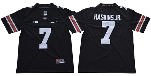 Buckeyes #7 Dwayne Haskins Jr Black Limited Stitched NCAA Jersey