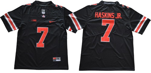 Buckeyes #7 Dwayne Haskins Jr Blackout Limited Stitched NCAA Jersey